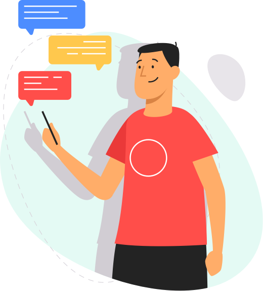 Marketing specialist communicating through digital channels